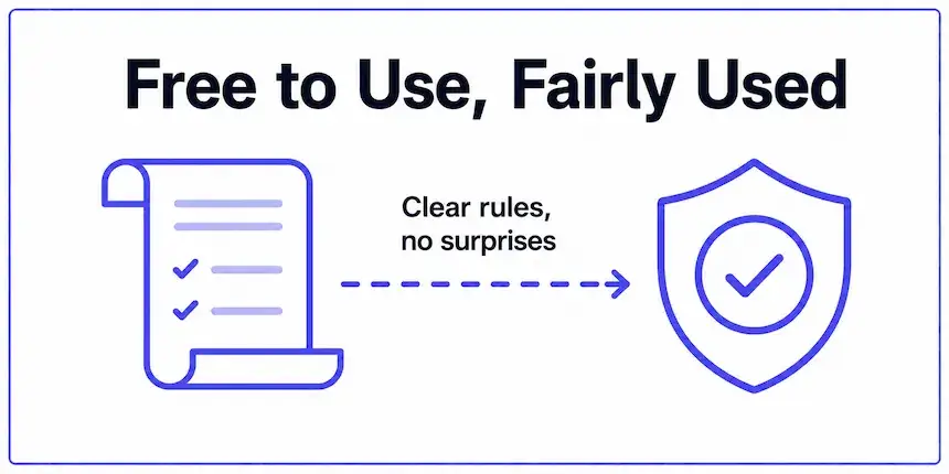 Terms of use — GradeCalculator360 is free to use with fair use guidelines